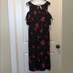 Cold Shoulder Cropped Jumpsuit